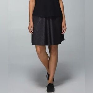 Lululemon Good to Go Hi waisted Petal camo embossed black A line Skirt Size M